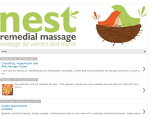 Tablet Screenshot of nestmassage.com
